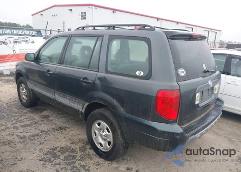 2004 Honda Pilot Lx из США, поврежденный, VIN 2HKYF18134H561743